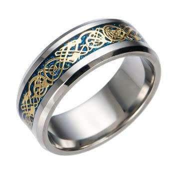 Lucky dragon stainless steel ring