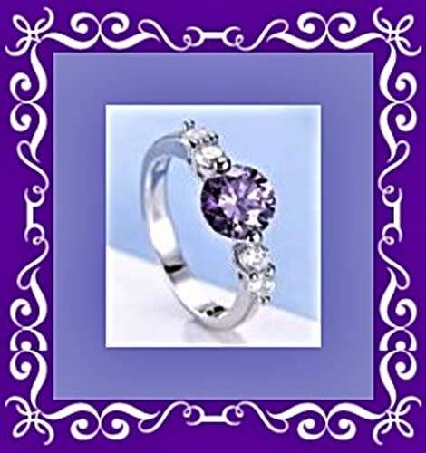 Awesome purple austrian crystal ring Size 7