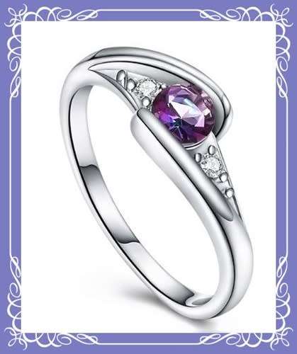 Beautiful mystic topaz CZ ring S7