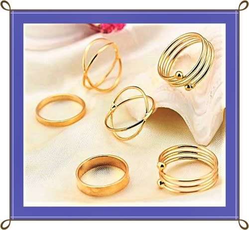 Amazing 6 piece knuckle ring set (midi rings)