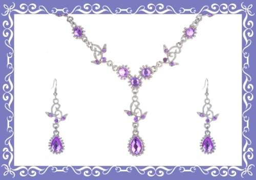 Fashion jewellery cz earrings and necklace set
