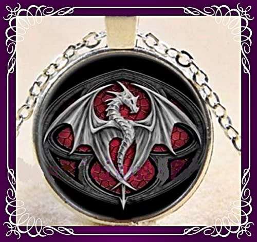 Amazing glass dragon pendant necklace