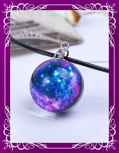Amazing galaxy glass pendant