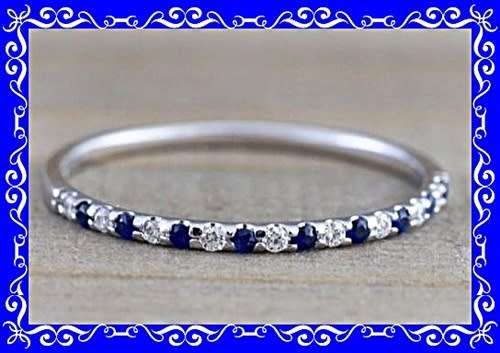 Beautiful and dainty created sapphire ring S10