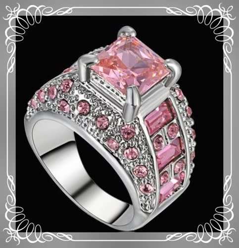 Pretty Pink Zircon ring S7