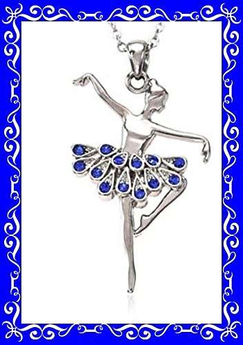 Pretty Ballerina Silver pendant with rhinestones