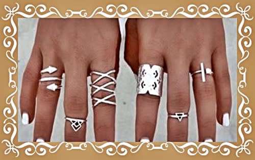 Knuckle rings (midi ring ) set 8 pieces