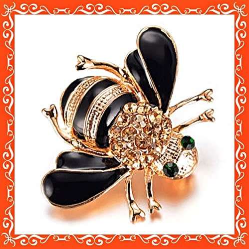 Stunning alloy and rhinestone Bee brooch