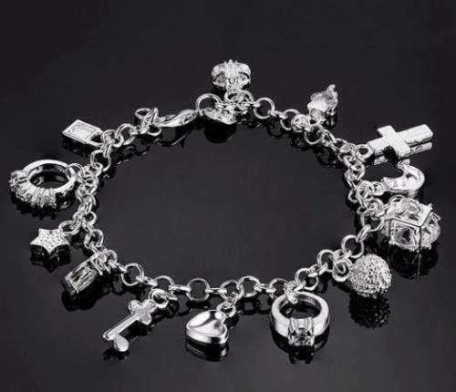 Stunning Silver filled Charm bracelet to delight any woman