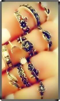 Pretty midi ring set (knuckle rings)