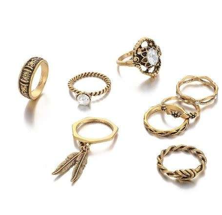 Cute midi ring set (knuckle rings)