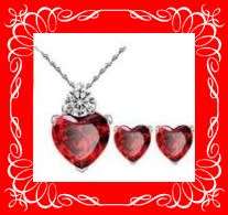 Stunning crystal necklace and earrings set