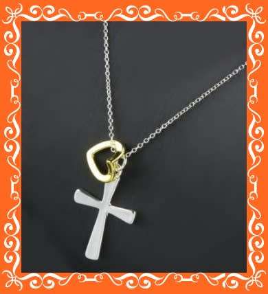 Sweet Heart and Cross Pendant