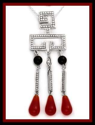 Gorgeous Sterling silver chain and pendant set