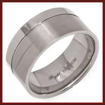 BRIGHT Metallic Titanium Gents Ring size: 10