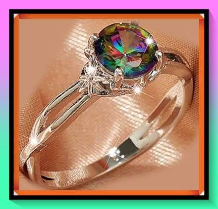 Lovely topaz simulant ring size 8