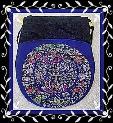 Mini-bag round deep blue  - can be used as a cellphone purse or crossbody bag