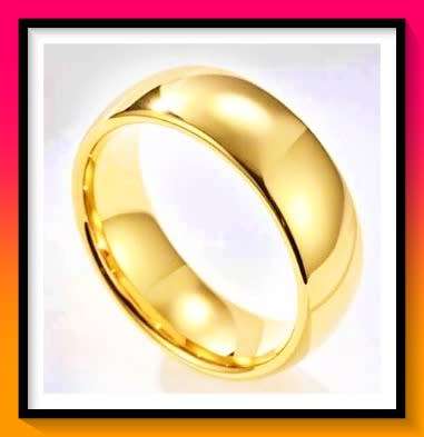 Men Minimalist Ring Gold S8