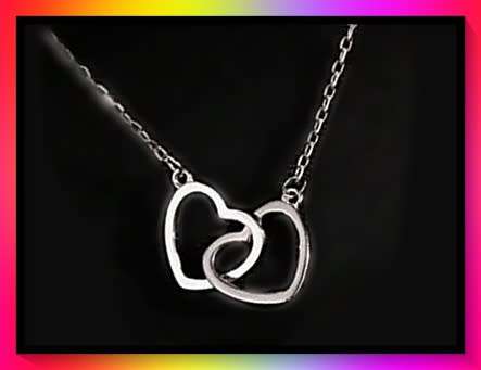 Show your love double heart pendant necklace