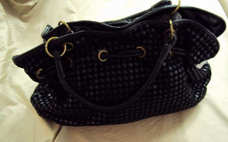 big black fashion woven bag