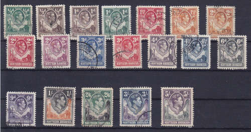 NORTHERN RHODESIA 1938 DEFINITIVES SG 25-43 USED  CV=R1179