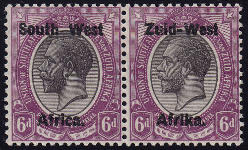 SWA 1923 KING GEORGE V  SACC 6 UM  (TYPE 1)  CV=R300