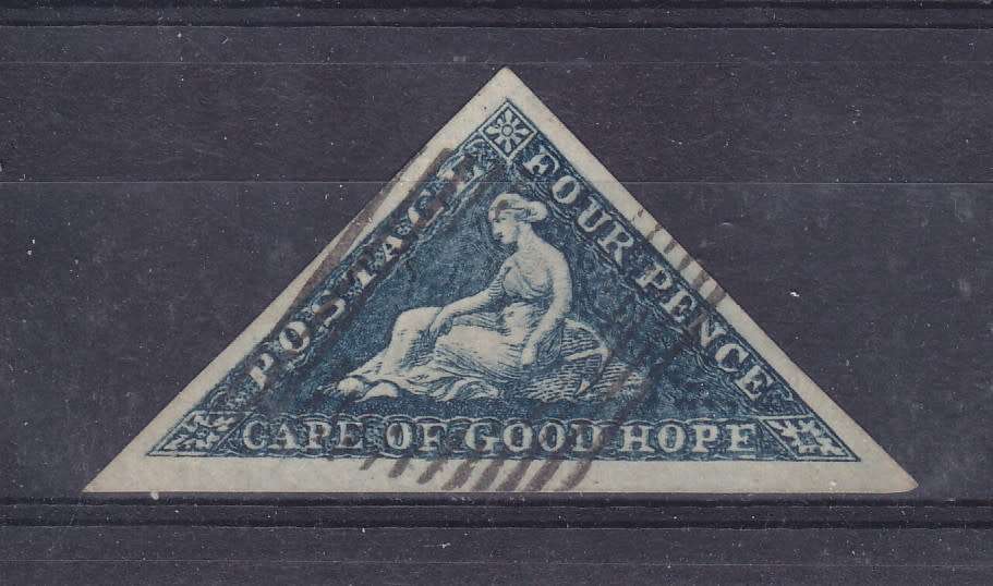 CAPE OF GOOD HOPE 4d TRIANGULAR - RARE ONEGLIA FORGERY   EST RV R15000