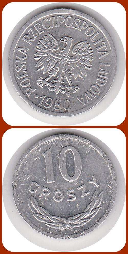 POLAND - 1980 - 10 GROSZY - F COIN