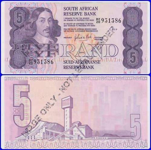 GPC DE KOCK - 2ND ISSUE - FIVE RAND (B1/96-B4/4) - XF NOTE - SER#: B2/28 931386
