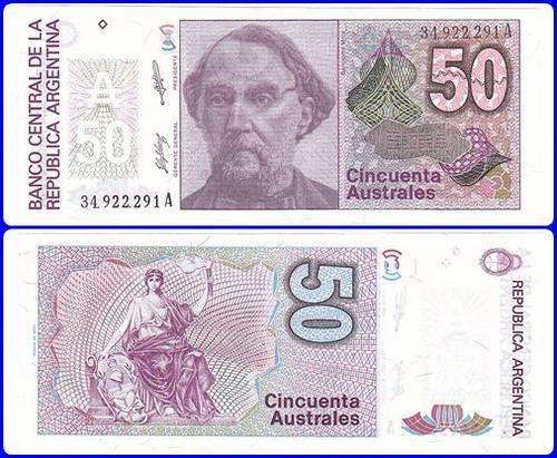 ARGENTINA - PIC#: 326b - ND(1986-9) - 50 AUSTRALES - UNC NOTE