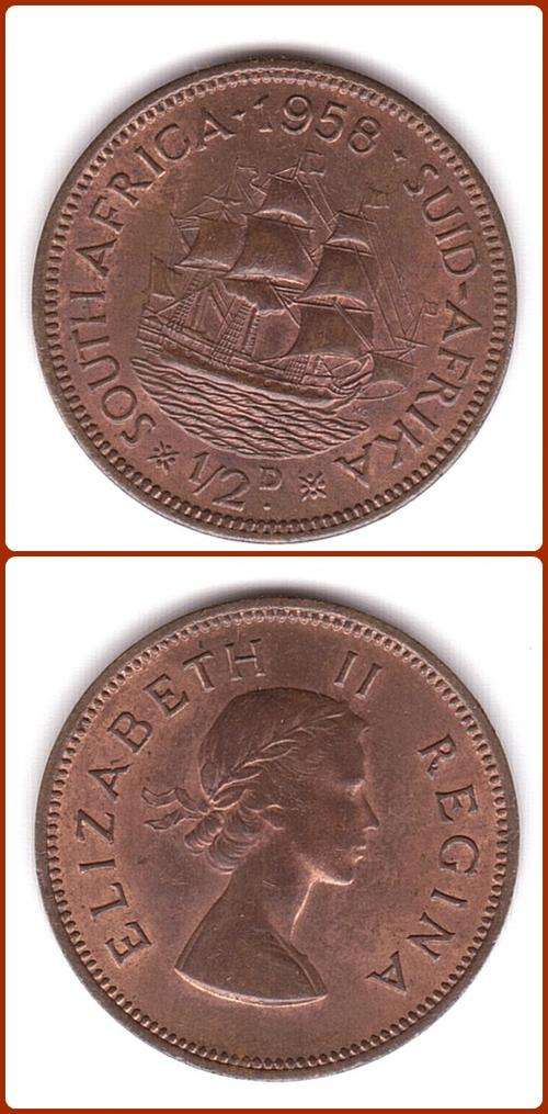 UNION - 1958 - 1/2 PENNY - XF/UNC COIN