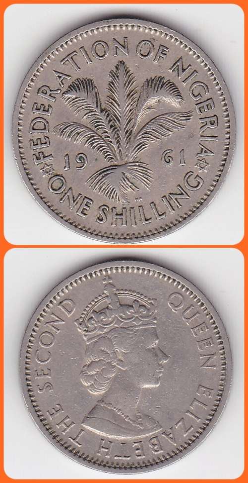 NIGERIA - 1961 - 1 SHILLING - VF COIN