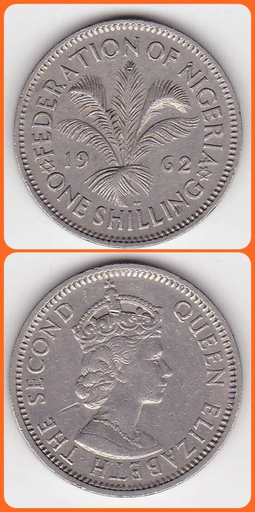 NIGERIA - 1962 - 1 SHILLING - VF COIN