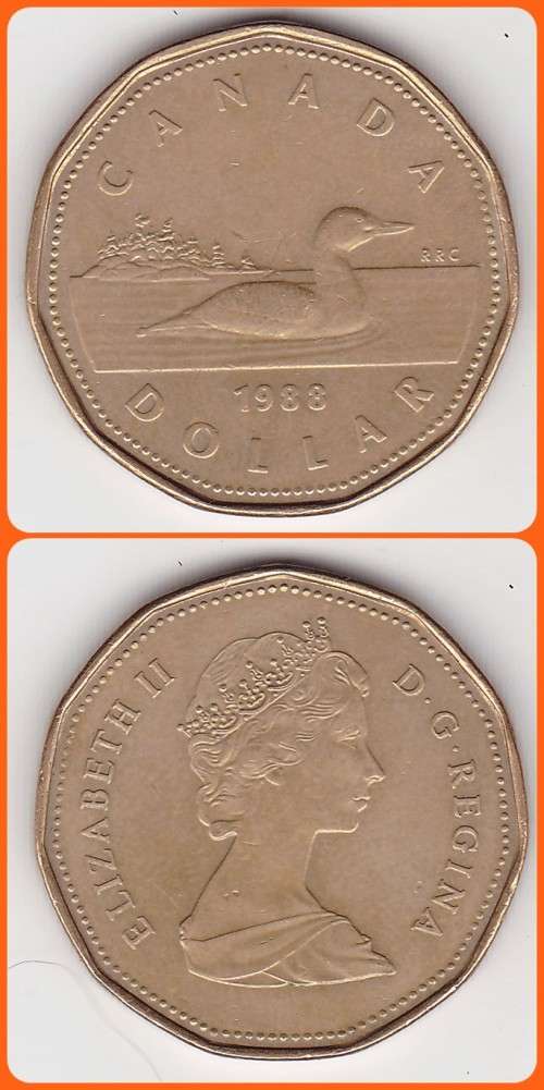 CANADA - 1988 - 1 DOLLAR - KM# 157 - VF/XF COIN