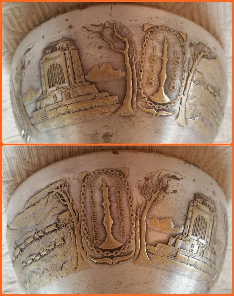 VOORTREKKER CENTENARY - 1838 to 1938 - EPNS BOWL - 120mm x 72mm - CONDITION AS PER SCANS