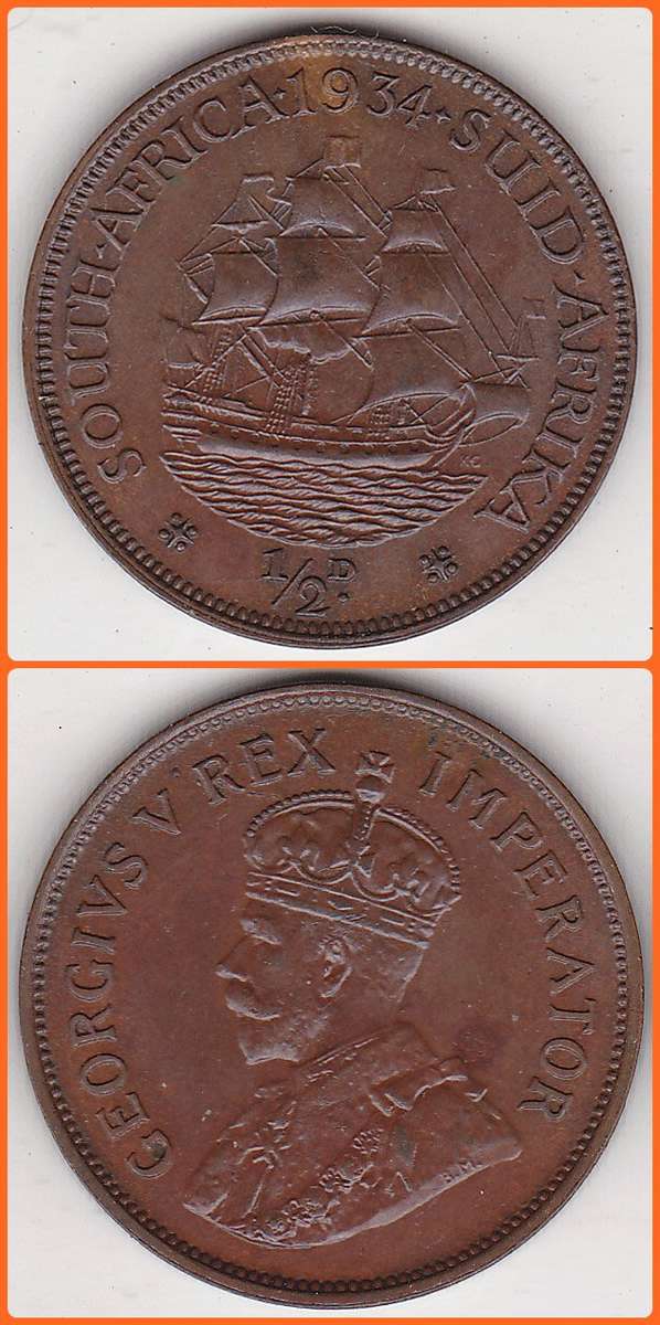 UNION - 1934 - 1/2 PENNY - MINTAGE 325 830
