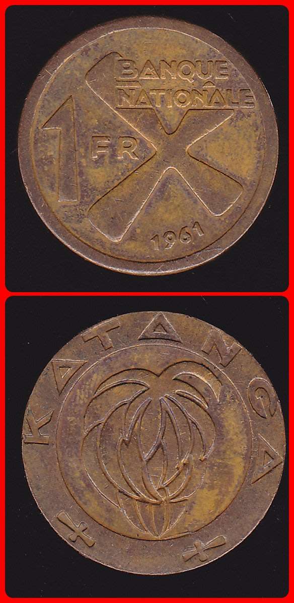 KATANGA - 1961 - 1 FRANC - KM# 1