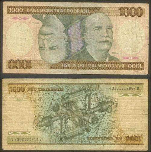 BRAZIL - ND(1980) - 1000 CRUZADOS - VG NOTE - PIC197c - (A313..)