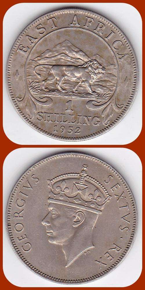 EAST AFRICA - 1952 - 1 SHILLING - XF COIN