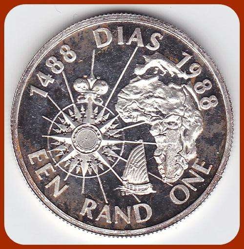 REPUBLIC OF SA - 1988 DIAS - ONE RAND - R1 - PROOF COIN - MINTAGE 9 640