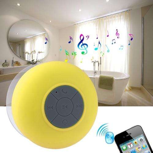 Waterproof Wireless Bluetooth Shower Speaker | Yellow or Pink