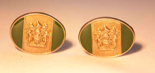 Rhodesian sterling silver cufflinks, in box. Original, not replicas !