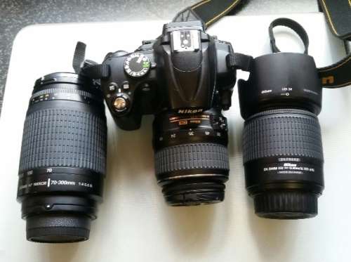 NIKON D5000 CAMERA, 3 x NIKON LENSES: 18-55mm, 55-200mm, 70-300mm, POLARIZED LENS, VALUE R16,500