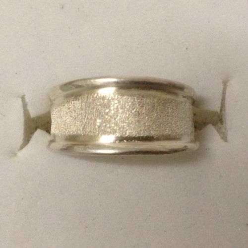 Toe Ring  ( 8mm Concave )  Sterling Silver With Frosted Detail