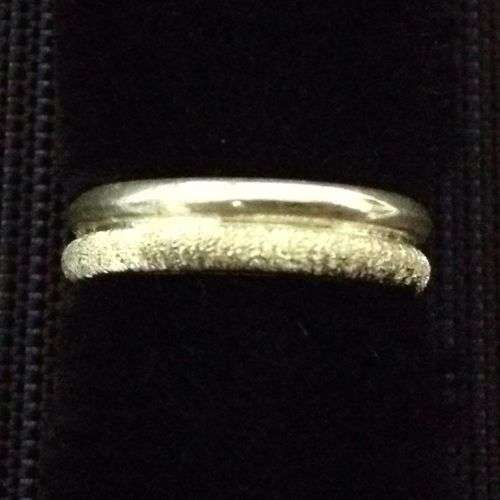 Toe Ring  ( 4mm Double D Shape )  Sterling Silver With Frosted Detail