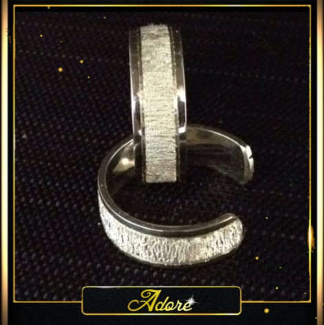 Sterling Silver Toe Ring With Frosted Detail