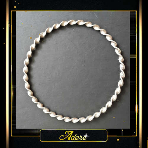 Sterling Silver Twisted Bangle  ( 4mm)