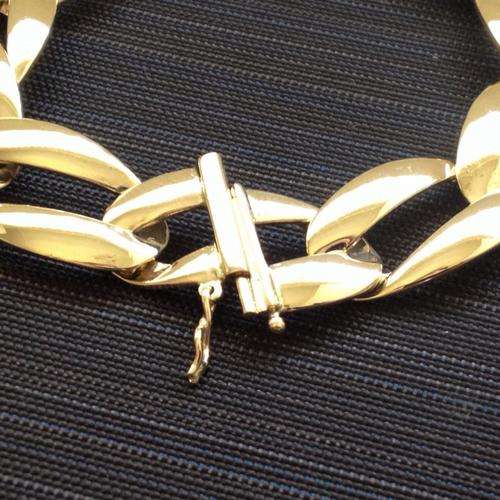 9 ct Gold Designer Bracelet ( 20.5 cm x 14 mm )