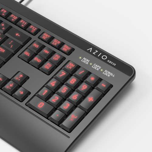 Azio Corp Vision Kb530 Antimicrobial Wired Keyboard