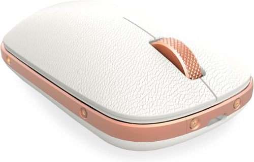 Exquisite Elegance: Azio Retro Classic Mouse in Gun Metal / Posh - Genuine Leather and Premium